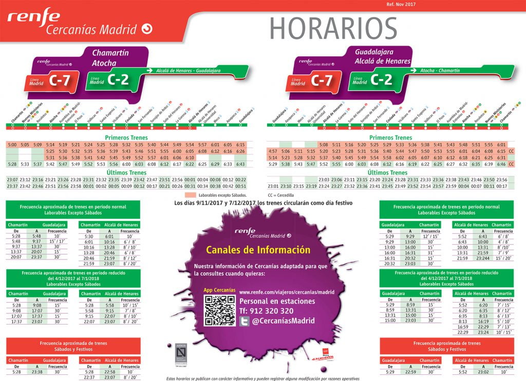 Los trenes de Cercanías RENFE entre Guadalajara y Madrid cambian sus